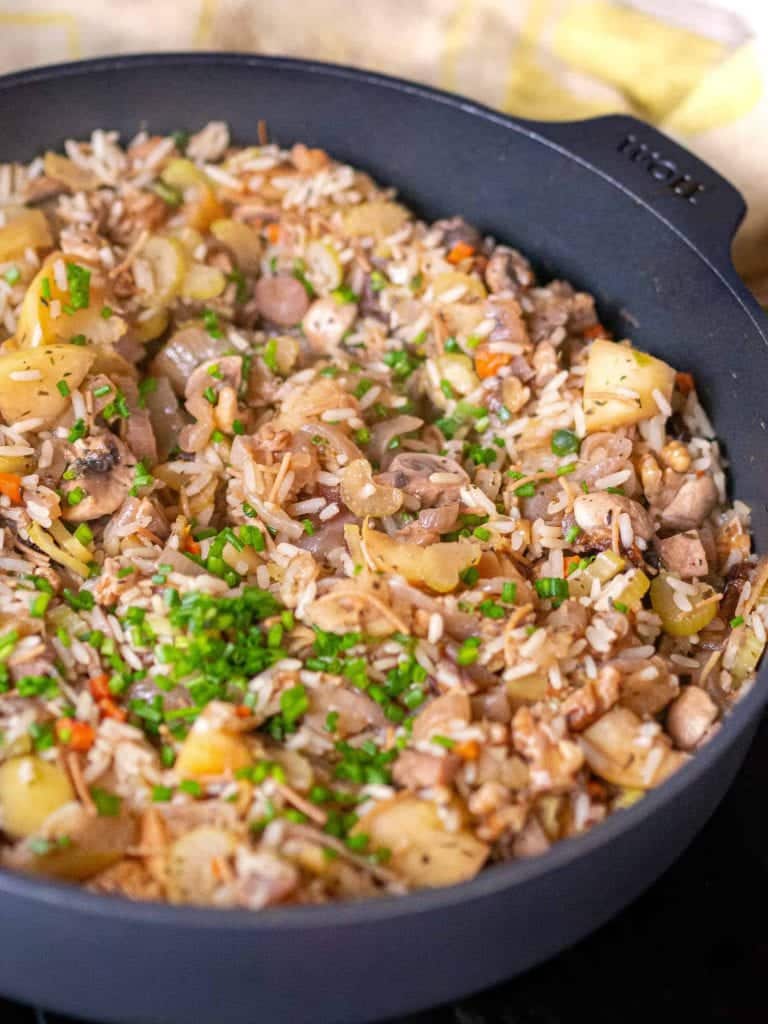 Risotto z orzechami włoskimi 2