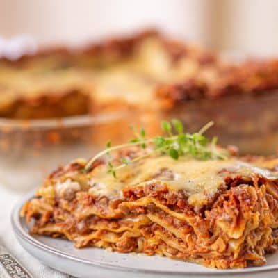 Wegańska lasagne z soczewicą