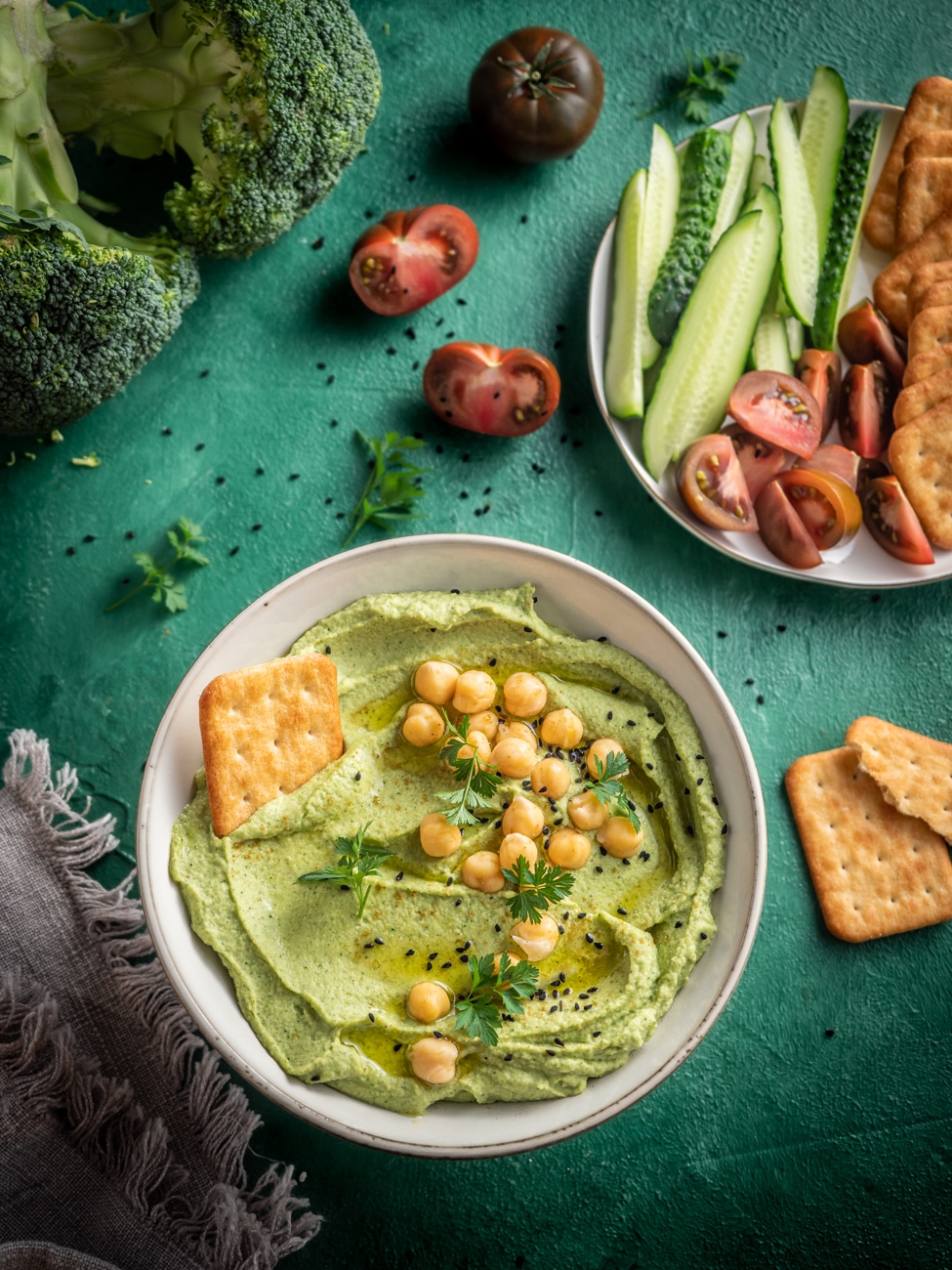 Hummus z brokułem