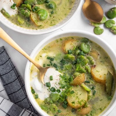 Zupa z bobem i ziemniakami